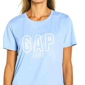 Gap Ladies Logo Tee in Della Robbia Blue-Crew Neck, 100% Cotton Jersey, Size: Sm
